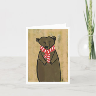 Brown Bear Christmas Feiertagskarte