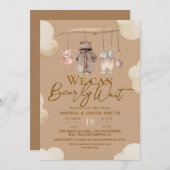 Brown Bear Clothes Baby Shower Invitation Einladung (Vorne/Hinten)