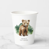 Brown Bear Cub Babydusche Pappbecher (Vorderseite)