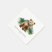 Brown Bear Cub Babydusche Serviette (Ecke)