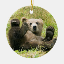 Brown Bear Cub Weihnachtsdekoration Keramik Ornament