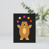 Brown Bear Juggling Postkarte (Stehend Vorderseite)