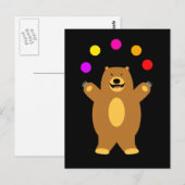 Brown Bear Juggling Postkarte (Vorne/Hinten)