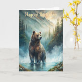 Brown Bear Karte (Gelbe Blume)