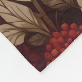 Brown Bear Red Berries William Morris Inspiriert Fleecedecke (Ecke)