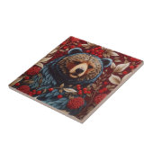 Brown Bear Red Berries William Morris Inspiriert Fliese (Seite)