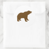 BROWN BEAR RUNDER AUFKLEBER (Tasche)