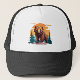 Brown bear truckerkappe