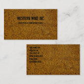 Brown bearbeitete lederne Visitenkarte (Vorne/Hinten)