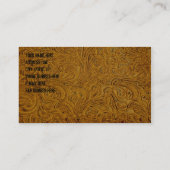 Brown bearbeitete lederne Visitenkarte (Rückseite)