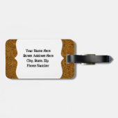 Brown bearbeitete ledernen Blick-Gepäckanhänger Gepäckanhänger (Rückseite horizontal)