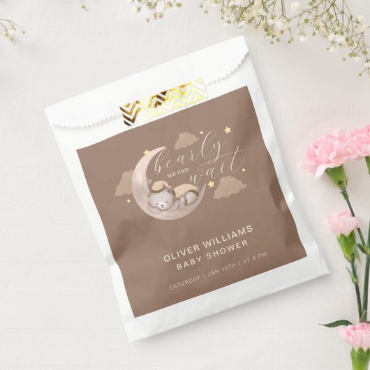 Brown Bearly Wait Moon Star Sleepy Bär Geschenktütchen (Versiegelt)