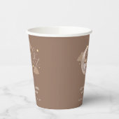 Brown Bearly Wait Moon Star Sleepy Bär Pappbecher (Links)