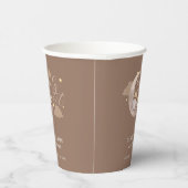 Brown Bearly Wait Moon Star Sleepy Bär Pappbecher (Rechts)