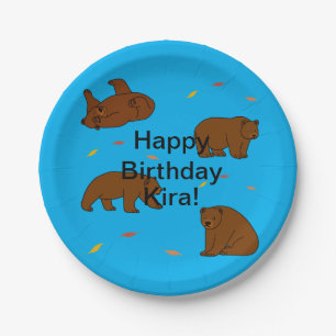 Brown Bears Birthday Pappteller