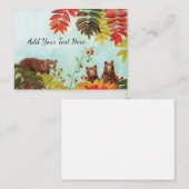 Brown Bears Eating Red Rowan Berries Mitteilungskarte (Vorne/Hinten)