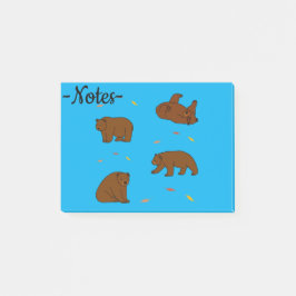 Brown Bears Post-it Klebezettel