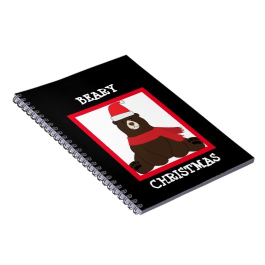 Brown Beary Christmas Foto Notebook Notizblock (Rechte Seite)