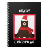 Brown Beary Christmas Foto Notebook Notizblock (Vorderseite)