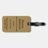 Brown Beige Black Color Combination Gepäckanhänger (Rückseite horizontal)