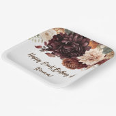 Brown Beige Blume Blumengebäck Party Pappteller (Gewinkelt)