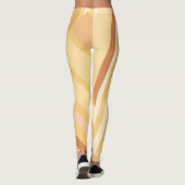 Brown Beige Diagonal Striped Leggings (Rückseite)