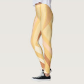 Brown Beige Diagonal Striped Leggings (Links)