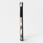 Brown Beige Geometric Cube Pattern Case-Mate iPhone Hülle (Hinten/Links)