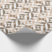Brown Beige Geometric Cube Pattern Geschenkpapier (Ecke)