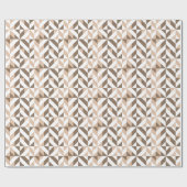 Brown Beige Geometric Cube Pattern Geschenkpapier (Flach)