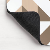Brown Beige Geometric Cube Pattern Mousepad (Ecke)