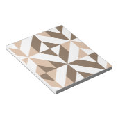 Brown Beige Geometric Cube Pattern Notizblock (angewinkelt)