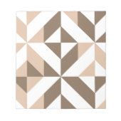 Brown Beige Geometric Cube Pattern Notizblock (Vorderseite)
