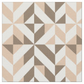 Brown Beige Geometric Deko Cube Pattern Stoff (Nahaufnahme)