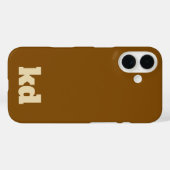brown &beige initials monogram  Case-Mate iPhone hülle (Rückseite (Horizontal))