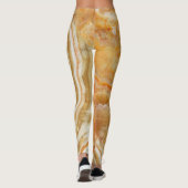 Brown & Beige Marmordrucke Leggings (Rückseite)