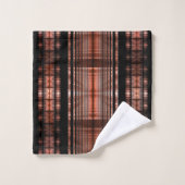 Brown Beige Orange Südwest Design  Badhandtuch Set (Waschlappen)