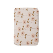 Brown Beige Retro Y2K Hippie Sonnenblumenmuster Badematte (Vorderseite Vertikal)