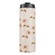 Brown Beige Retro Y2K Hippie Sonnenblumenmuster