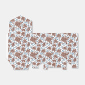 Brown beige rose flowers on polka dot background  geschenkschachtel (Ungefaltet)