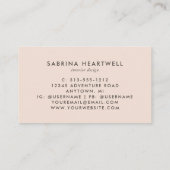 Brown Beige Rust Terrazzo Pattern Interior Design Visitenkarte (Rückseite)