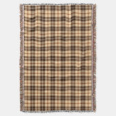 Brown beige Tartankarierte Throw-Decke Decke (Vorderseite Vertikal)