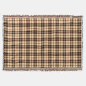 Brown beige Tartankarierte Throw-Decke Decke (Vorderseite)