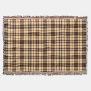 Brown beige Tartankarierte Throw-Decke Decke