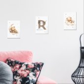 Brown Beige Teddy Bear Nursery Wall Art Sets (Wohnzimmer)