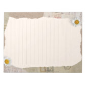 Brown Beige Vintages Scrapbook Lined Notes Notizblock (Vorderseite)