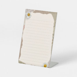 Brown Beige Vintages Scrapbook Lined Notes Sockelschild