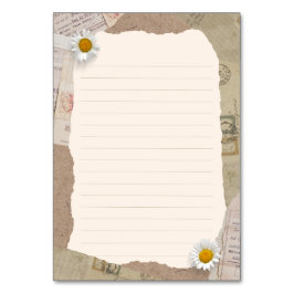 Brown Beige Vintages Scrapbook Lined Notes Tischnummer