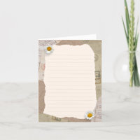 Brown Beige Vintages Scrapbook Linke Notes Card