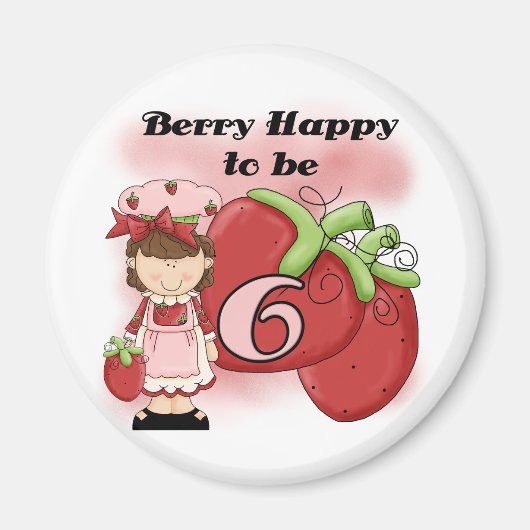 Brown Berry 6. Geburtstag Tshirts und Geschenke Magnet (Vorne)